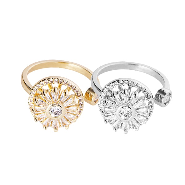 Anxiety Relief Diamond Spinning Ring