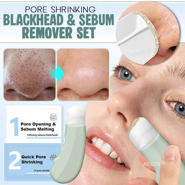 Aexzr® Pore Shrinking Blackhead & Sebum Remover Set (10pcs Nose Patch)