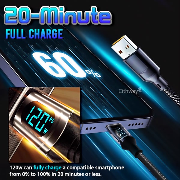 Cithway® Watt-Display Fast Charging Cable