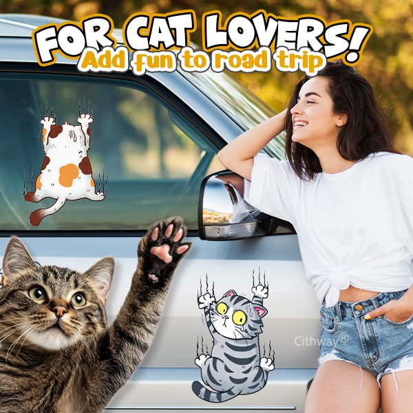Cithway® Funny Cat Climbing Car Sticker Set (3PCS)