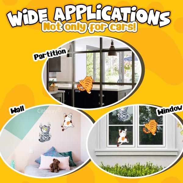 Cithway® Funny Cat Climbing Car Sticker Set (3PCS)