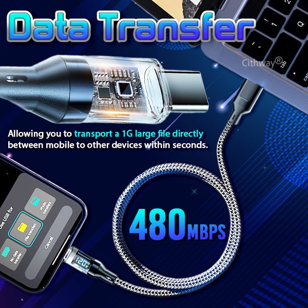 Cithway® Watt-Display Fast Charging Cable