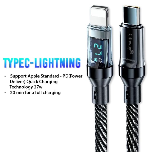 Cithway® Watt-Display Fast Charging Cable