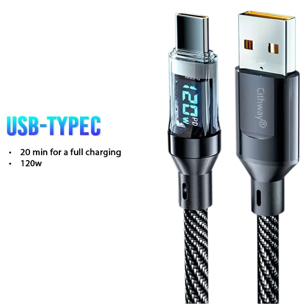 Cithway® Watt-Display Fast Charging Cable