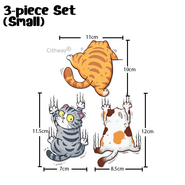 Cithway® Funny Cat Climbing Car Sticker Set (3PCS)