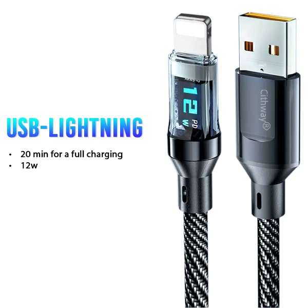 Cithway® Watt-Display Fast Charging Cable